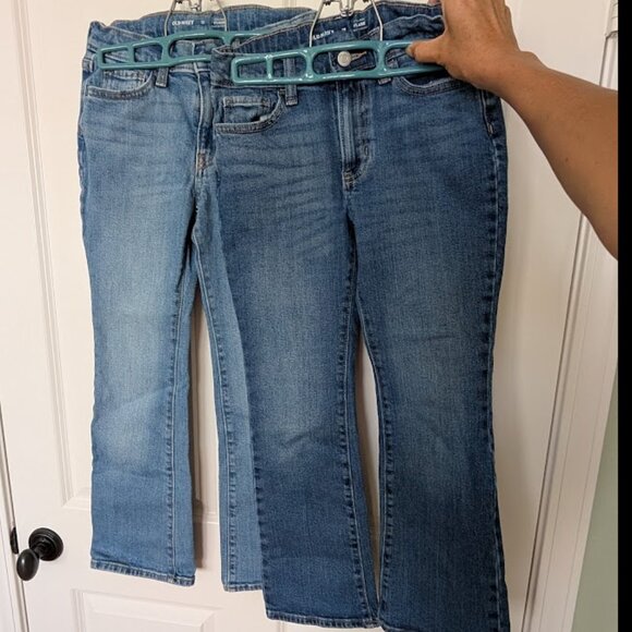 Old Navy Girls High-Waisted Flare Jeans size 12 (2 pairs) - Picture 1 of 10